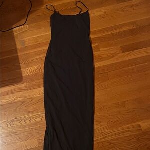 SKIMS Classic Black Maxi Dress